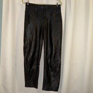 Banana Republic 100% Lamb Leather High-Rise Straight Pants – Women’s Size 27